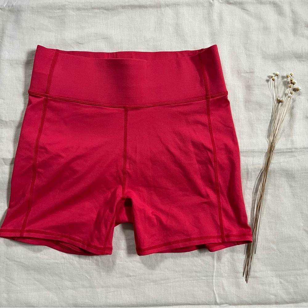 Free People Red Biker Shorts